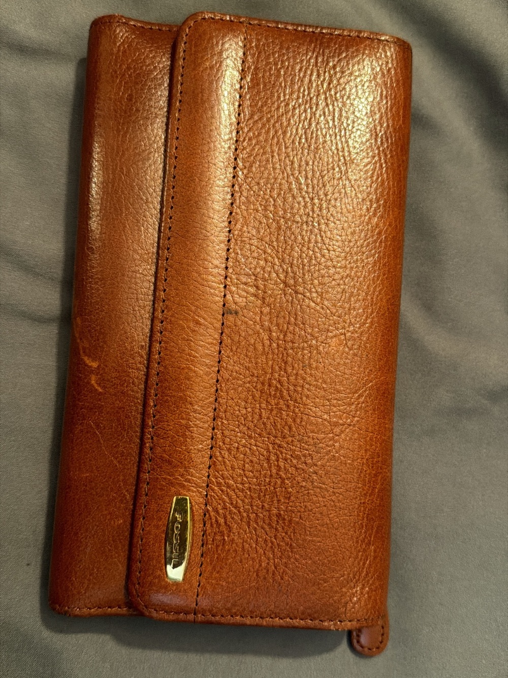Vintage Fossil Leather Wallet Clutch